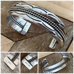 TAHE Navajo heavy cuff WIDE bracelet